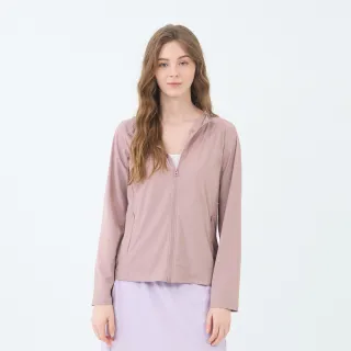 【GIORDANO 佐丹奴】女裝防曬抗UV冰涼感連帽外套(79 玫瑰紅)