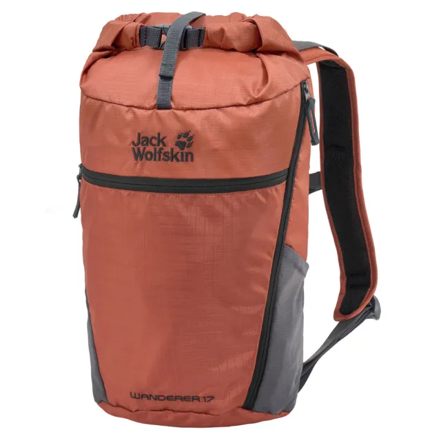 【Jack wolfskin 飛狼】Wanderer 17+7L 休閒旅遊後背包 背包客(磚瓦紅)