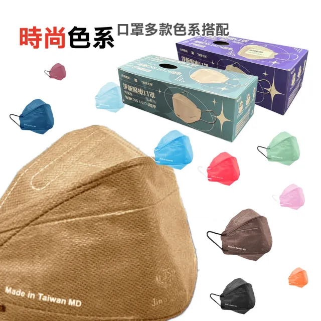 【淨新】雙鋼印成人4D立體口罩4盒組(25入/盒/醫療級/國家隊 防飛沫/灰塵)