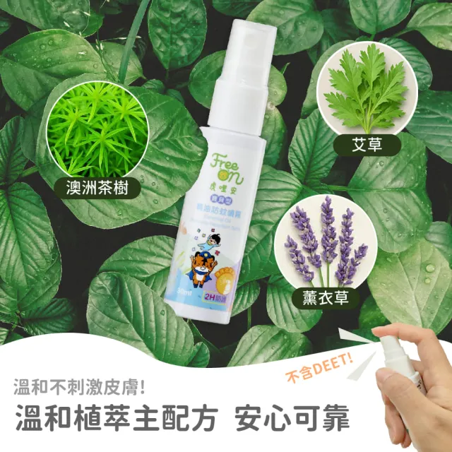 【Mibobebe】虎林-寶貝型天然精油防蚊乳液/噴霧★100ml*3入組(寶寶防蚊 雙效防蚊液 防小黑蚊  天然防蚊)