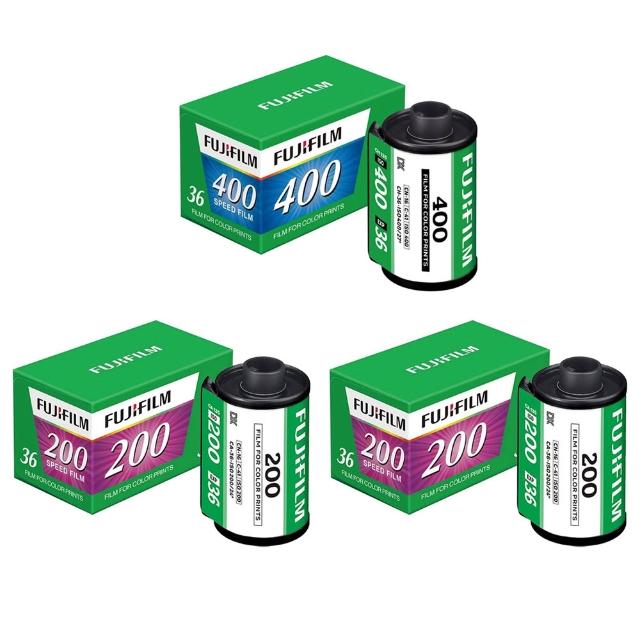 【FUJIFILM 富士軟片】FUJIFILM 富士 200 SPEED FILM /2盒 + 400 SPEED FILM /1盒 135彩色膠捲負片底片
