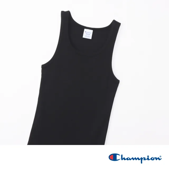 【Champion】官方直營 女款-BASIC 羅紋坦克背心-黑色(CW-X342-090)
