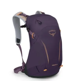 【Osprey】Hikelite 18 輕量網架背包 紫墨色/紫色黃昏/切達乾酪(健行背包 運動後背包 多功能背包