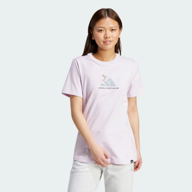【adidas 愛迪達】短袖上衣 女 亞規 W C DDL SURF T 粉 JX5328(其他規格)
