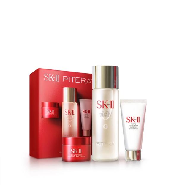 【SK-II官方直營】PITERA新客組入門緊緻嫩肌套裝組 青春露75ml 活膚霜15g 潔面乳20g  臉部保養 