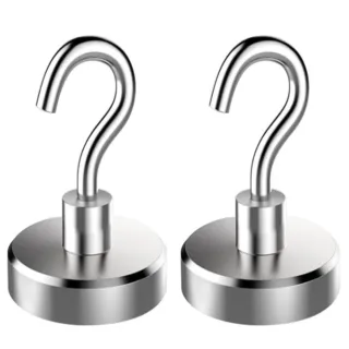 【MagnetPro】釹鐵硼超強力磁鐵掛勾 48mm -5入裝