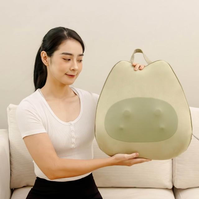 【3ZeBra 三隻斑馬】酪梨枕｜溫感按摩腰靠枕(三合一按摩枕 按摩抱枕 背部按摩 腰部按摩 母親節禮物)