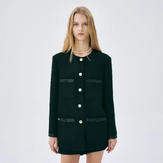 【MARDI MERCREDI】寬版外套 黑色 粗花呢 法式 SPRING TWEED OVERSIZED JACKET