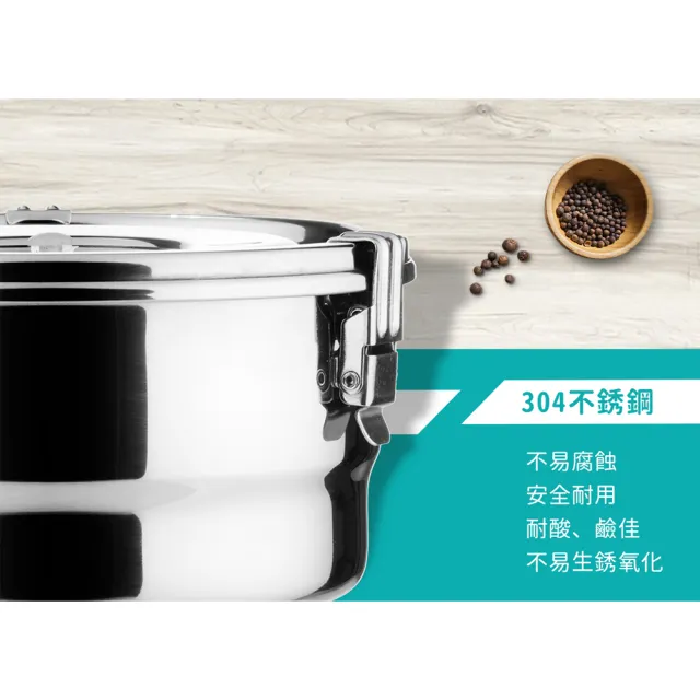 【Chieh Pao 潔豹】304不鏽鋼康潔密封餐盒 14CM 800CC(SGS檢驗合格 防溢 飯盒 便當盒)