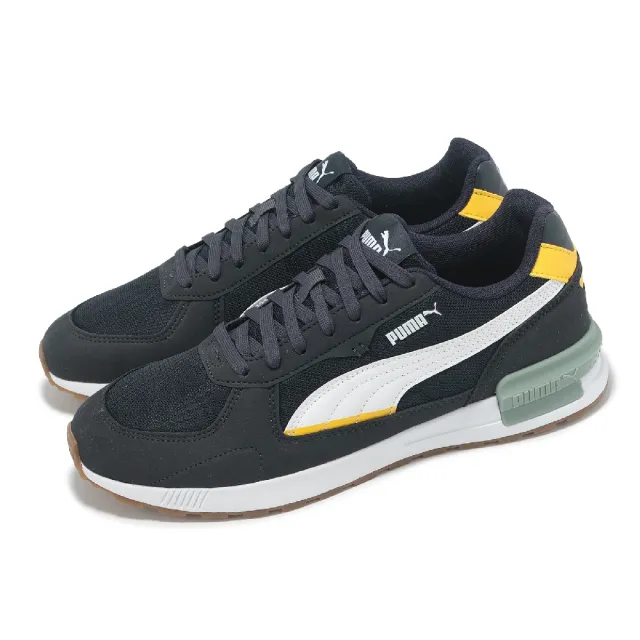 【PUMA】休閒鞋 Graviton 男鞋 黑 白 復古 板鞋 膠底(380738-67)