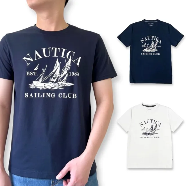 【NAUTICA】帆船 男生 短TEE 經典大LOGO 棉質 短袖T恤(137213)