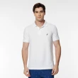 【NAUTICA】官方旗艦 男裝 經典素色吸濕排汗短袖POLO衫(白色)