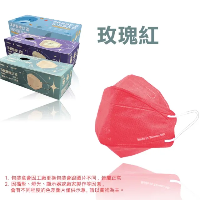 【淨新】4D立體口罩(成人/兒童/25入/一盒/醫療級/國家隊 防飛沫/灰塵)