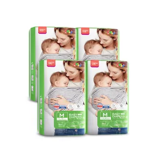 【mamaway 媽媽餵】紙尿褲/黏貼式 Mx52片 4包(嬰兒尿布/寶寶黏貼式尿褲)