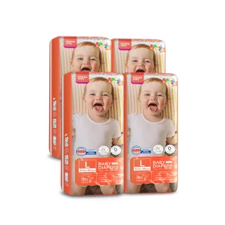 【mamaway 媽媽餵】紙尿褲/黏貼式 Lx42片 4包(嬰兒尿布/寶寶黏貼式尿褲)