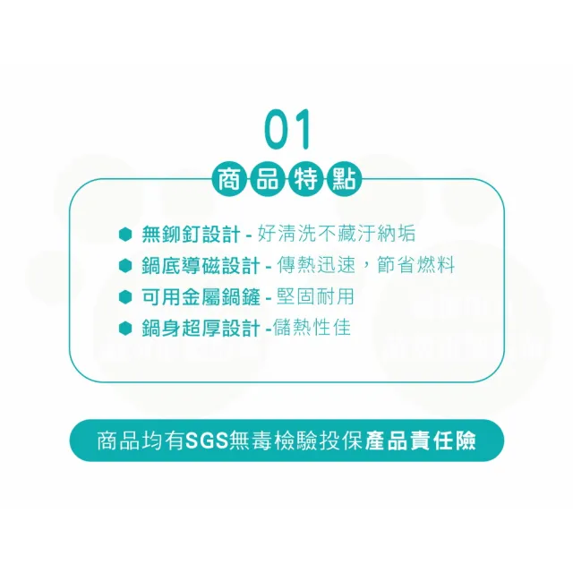 【Chieh Pao 潔豹】家悅鑄造抗沾炒鍋 40CM 附鍋蓋(IH電磁爐可用、導磁底、不沾鍋、手柄可換)