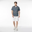 【NAUTICA】官方旗艦 男裝 花漾夏日短袖襯衫(藍色)