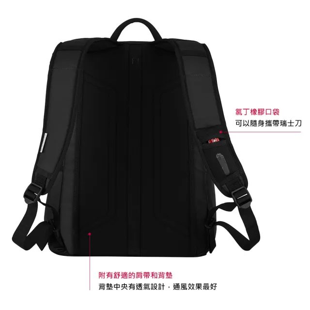 【VICTORINOX 瑞士維氏】Altmont Original 標準型後背包(黑 606736)