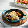 【Le Creuset】典藏雙耳深圓鐵烤盤25cm(沉靜黑)