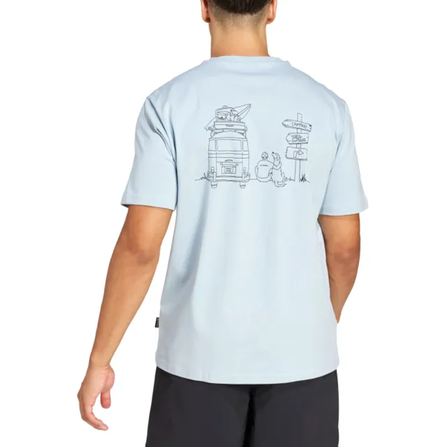 【adidas 愛迪達】XPL Polygiene T 男款 藍色 三葉草 愛迪達 圓領 上衣 運動 休閒 短袖 JI8315