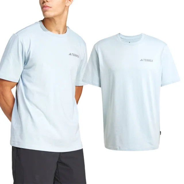 【adidas 愛迪達】XPL Polygiene T 男款 藍色 三葉草 愛迪達 圓領 上衣 運動 休閒 短袖 JI8315