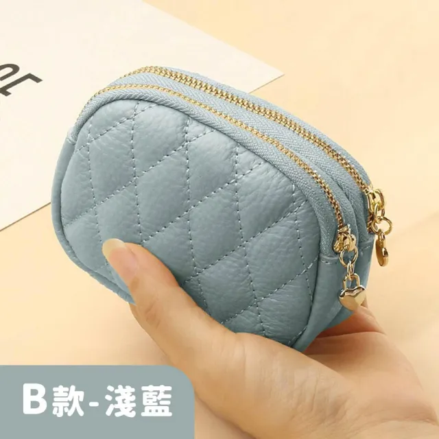 【MoonDy】包包 女生錢包 零錢包 零錢包女 卡包女 真皮包包 零錢包 迷你大容量硬幣包 頭層