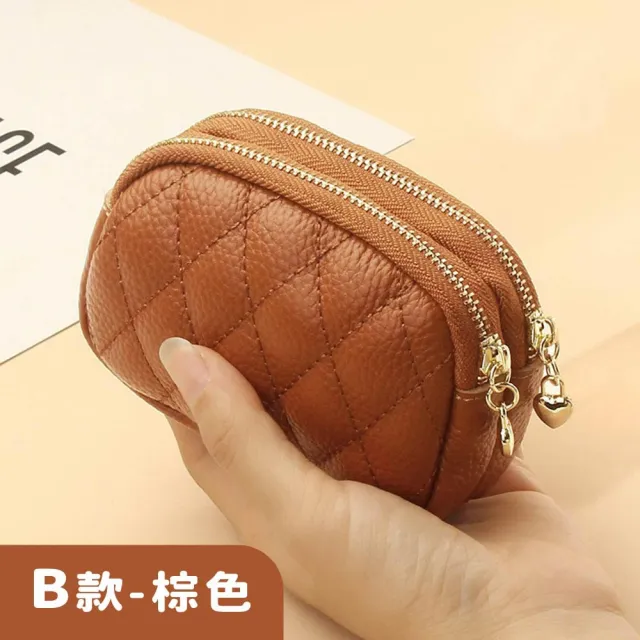 【MoonDy】包包 女生錢包 零錢包 零錢包女 卡包女 真皮包包 零錢包 迷你大容量硬幣包 頭層