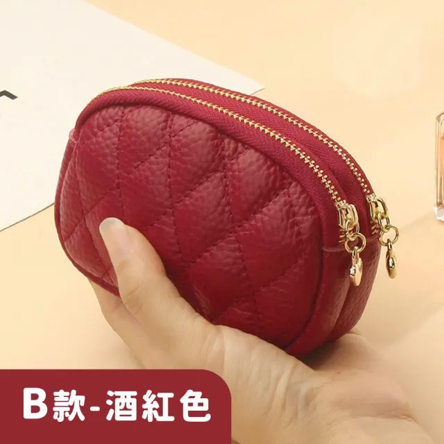 【MoonDy】包包 女生錢包 零錢包 零錢包女 卡包女 真皮包包 零錢包 迷你大容量硬幣包 頭層