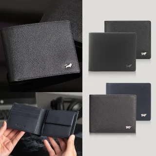 【BRAUN BUFFEL 德國小金牛】期間限定 專櫃輕薄真皮夾多卡零錢袋男夾短夾(多款任選)