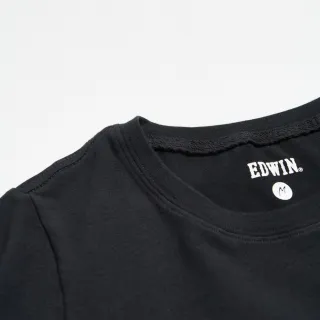【EDWIN】女裝 第十代基本LOGO短袖T恤(黑色)