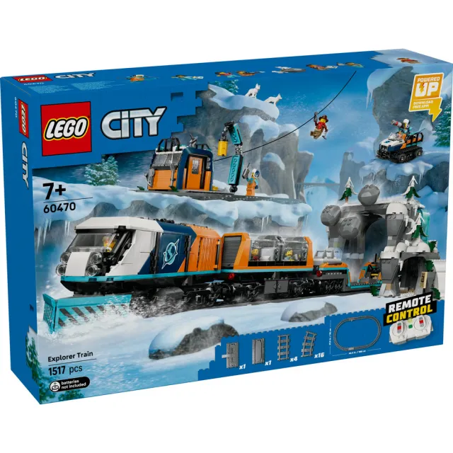 【LEGO 樂高】城市系列 60470 探險家的北極特快車(男孩禮物 火車玩具 積木 兒童玩具)