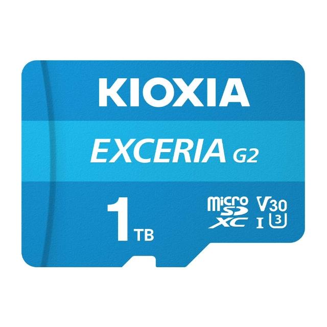 【KIOXIA 鎧俠】EXCERIA G2 MicroSDHC UHS-I U3/V30 1TB 記憶卡(附轉卡)