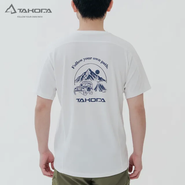 【TAKODA】Ogle 環保機能短袖印花系列 - Outdoor Life 男款 單色(吸濕排汗/抗菌抑臭/親膚防曬)