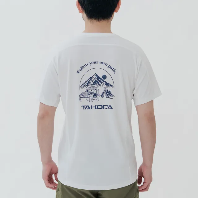 【TAKODA】Ogle 環保機能短袖印花系列 - Outdoor Life 男款 單色(吸濕排汗/抗菌抑臭/親膚防曬)