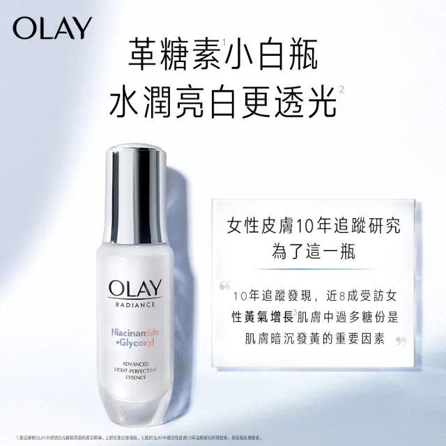 【OLAY 歐蕾】隱藏超殺組★革糖素小白瓶 美白精華單罐直降 買30ml送30ml(限購1組(美白精華30ml*1+6ml*5)