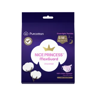 【Purcotton】全棉時代 100%純棉褲型衛生棉 S-M/M-L 箱購36包(一包2入)