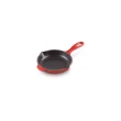 【Le Creuset】琺瑯鑄鐵鍋單柄圓煎盤16cm(雪紡粉/櫻桃紅/火焰橘 3色選1)