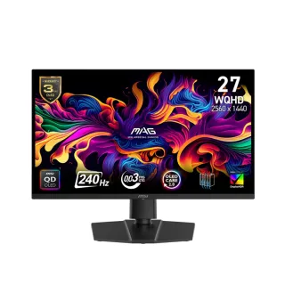 【MSI 微星】MAG 271QP QD-OLED X24 27型 QD-OLED 240Hz 電競螢幕(WQHD/0.03ms/Adaptive-Sync)