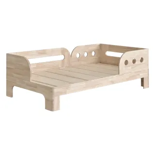 【環安傢俱】195*111*62好眠城實木床組│加大單人床/B-023(成長床 兒童床 床邊床)