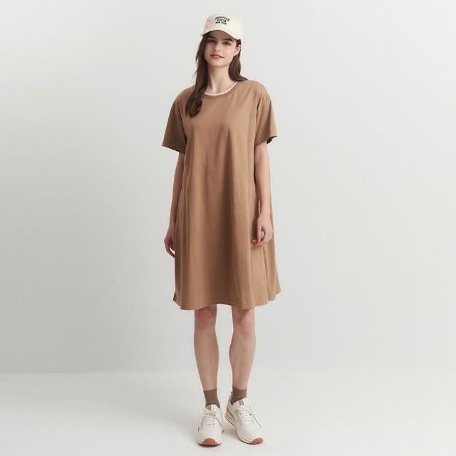 【mamaway 媽媽餵】棉質假兩件孕哺洋裝(孕婦裝 哺乳洋裝 哺乳衣)