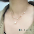 【JR.L金瑞利珠寶】天然珍珠4-7.2MM 18K玫瑰金珍珠項鍊(優雅女王)