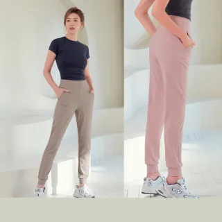 【STL】現貨 yoga 韓國瑜伽 涼感 快乾 AirDry +5ccm Jogger 高腰 女 運動 機能 慢跑 束口褲 長褲(多色)