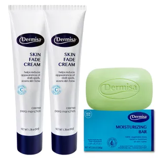 【Dermisa】經典淡斑淨白淡斑霜買1送1再送超級保濕淡斑皂(淡斑明星組 50gx2+85g)