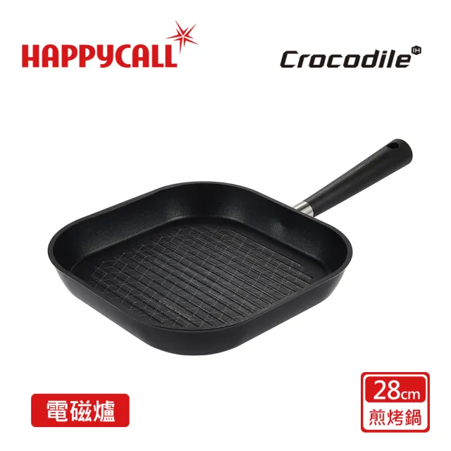 【HAPPYCALL】石墨烯IH極致鈦不沾鍋四鍋六件組(28cm深炒鍋/平底/方煎鍋/直立鍋蓋/20cm單柄湯鍋/售完不補)