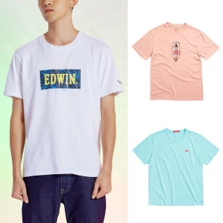 【EDWIN】男裝 經典印花圓領短袖T恤(共4款)