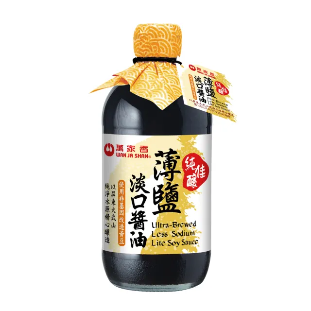 【萬家香】純佳釀薄鹽淡口醬油(450ml)