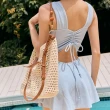 【SeasonsBikini】流行熱賣女泳裝短袖泳裝遮肉泳裝-組合-大尺碼(短袖女泳裝兩件式泳裝連身顯瘦遮肉美背)