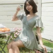 【SeasonsBikini】流行熱賣女泳裝短袖泳裝遮肉泳裝-組合-大尺碼(短袖女泳裝兩件式泳裝連身顯瘦遮肉美背)