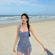 【SeasonsBikini】流行熱賣女泳裝短袖泳裝遮肉泳裝-組合-大尺碼(短袖女泳裝兩件式泳裝連身顯瘦遮肉美背)