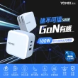 【YOMIX 優迷】100W GaN氮化鎵USB-C PD/QC三孔快充充電器/電競筆電快充(iphone16快充/充電頭/豆腐頭)